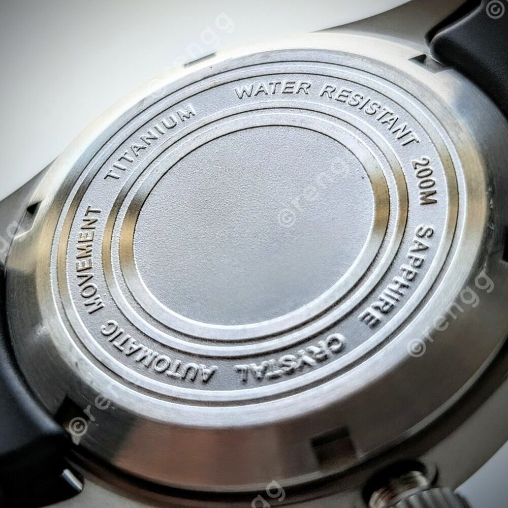 Solid Titanium 36mm Full Automatic Blue Dial Sapp… - image 6